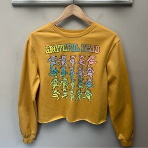 Grateful Dead Junior's Long Sleeved Crop Graphic Sweatshirt